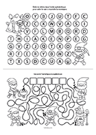 Fiche de jeux de lettres à imprimer, alphabet, maternelle MS, GS, CP