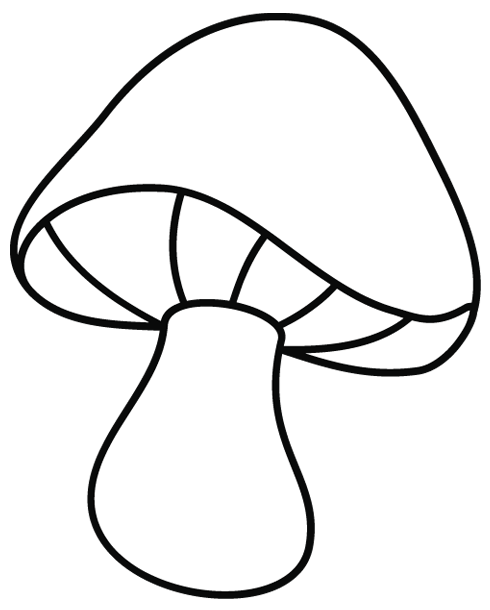 Coloriage à imprimer ; un champignon