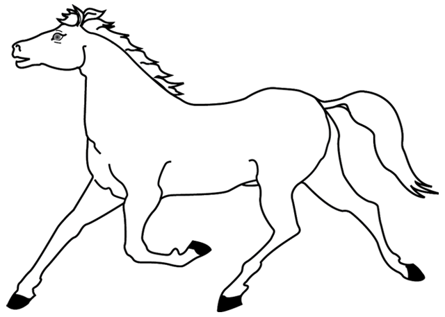 Coloriage cheval 1