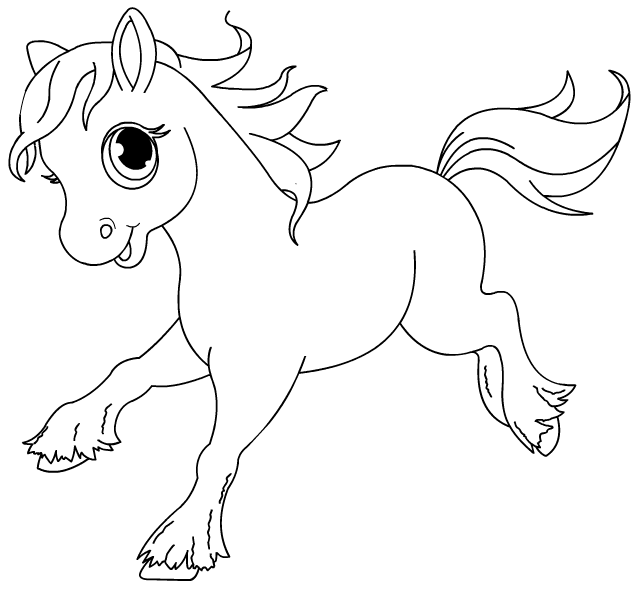 Coloriage dessin cheval