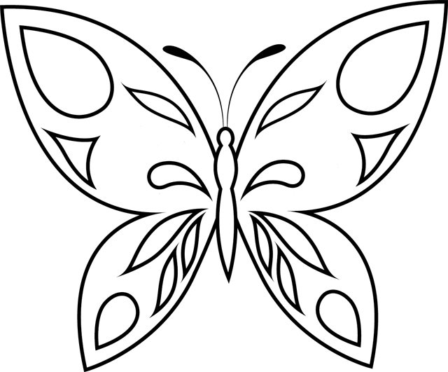 Coloriage à imprimer : un papillon