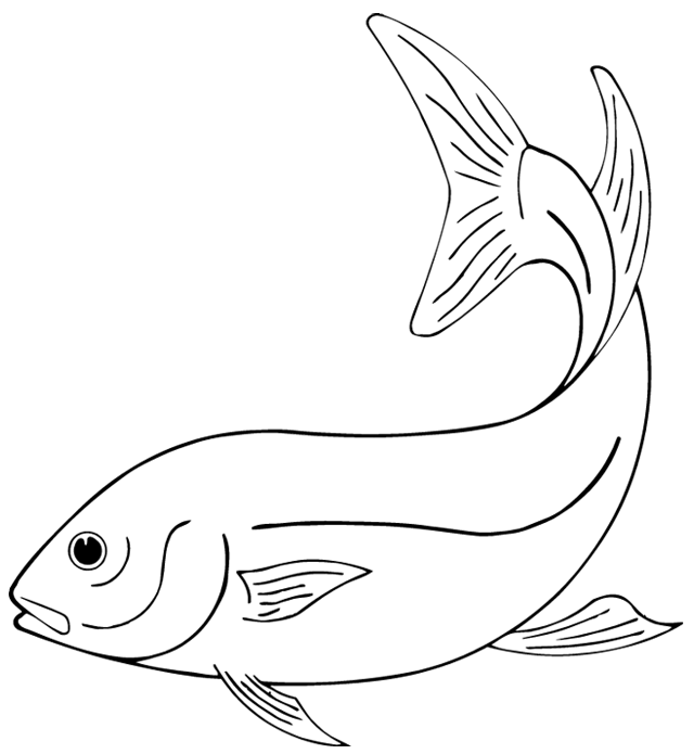 Coloriage à imprimer ; un poisson