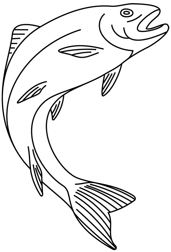 Coloriage à imprimer, un poisson