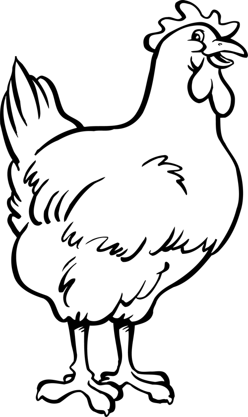 Coloriage une poule