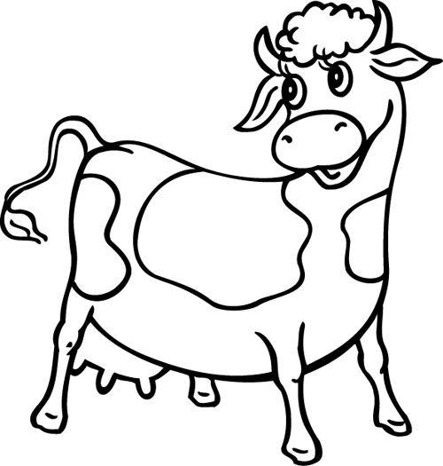 Coloriage d'une vache