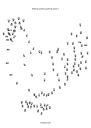 Jeu de relier les points pour enfants de CP, CE1