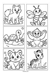 Coloriages, les animaux