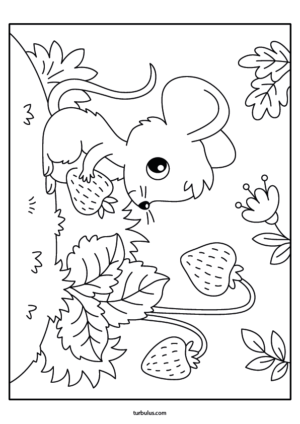 Dessin à imprimer et à colorier ; une souris