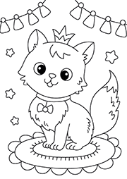 Coloriage à imprimer : une chat assis