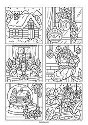 Dessins à imprimer et à colorier sur le thème de Noël