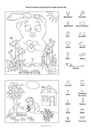 Fiche de jeux d'observation à imprimer, maternelle MS, GS, CP