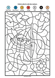 Fiche de jeux à imprimer, coloriage magique, maternelle MS, GS