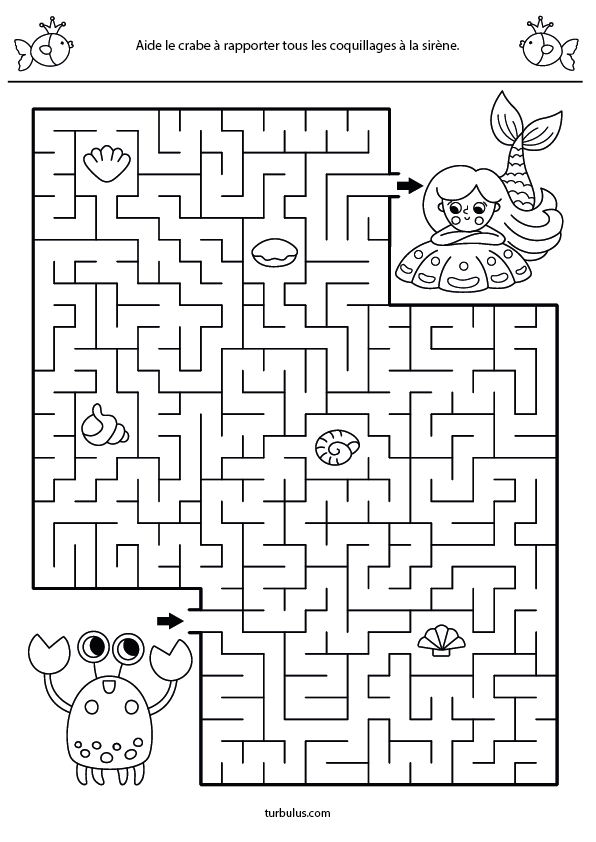 Jeu de labyrinthe à imprimer, maternelle grande section et CP