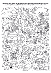 Labyrinthe gratuit à imprimer, le nain