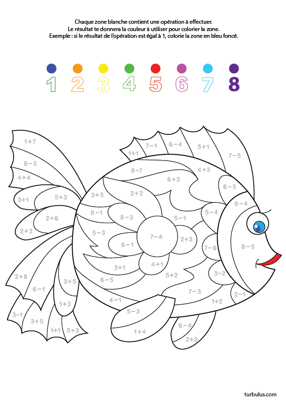 Coloriage Magique Le Poisson Turbulus Jeux Pour Enfants