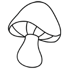Coloriage : un champignon