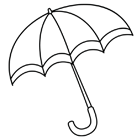 Coloriage : un parapluie