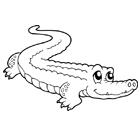 Coloriage à imprimer : un crocodile