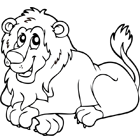 Coloriage à imprimer : un lion