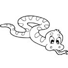 Coloriage à imprimer : un serpent