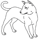 Coloriage à imprimer : un chien
