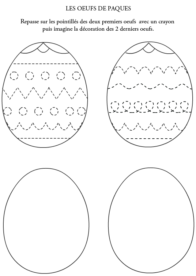 Graphisme, décorer les oeufs de Pâques