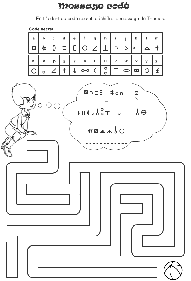 Jeu A Imprimer Message Code Turbulus Jeux Pour Enfants