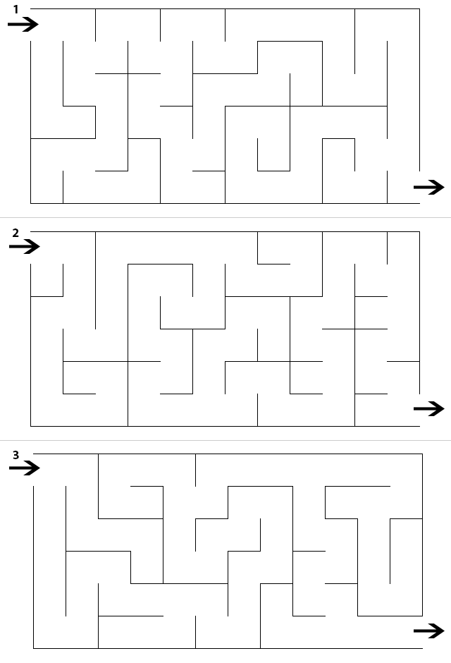 Labyrinthes simples pour les tout petits