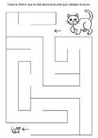 Labyrinthe avec le chat et la souris