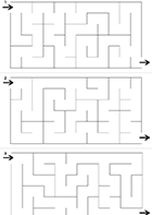 3 labyrinthes faciles à imprimer