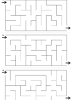 Simples labyrinthes pour enfant de maternelle